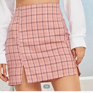 SHEIN Plaid Skirt